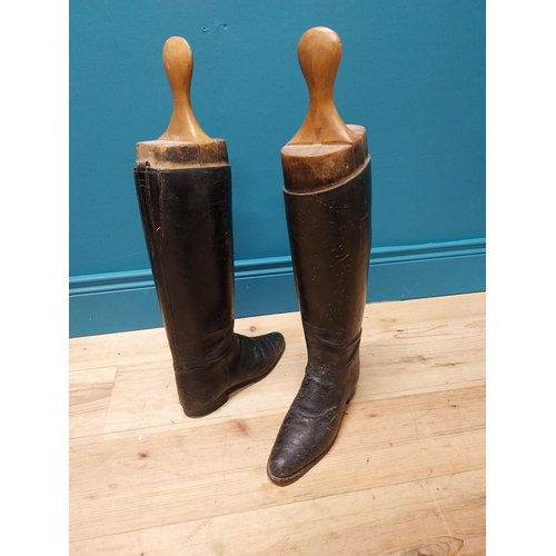 181 - Pair of early 20th C. leather riding boots.