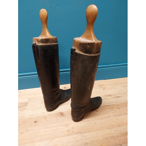 181 - Pair of early 20th C. leather riding boots.