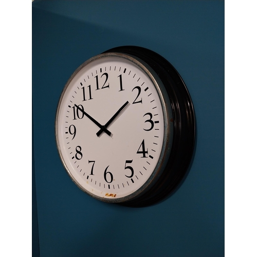 191 - Retro metal wall clock in the Industrial style {60 cm Dia.}.