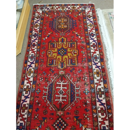 211 - Decorative hand knotted Persian carpet runner {320 cm L x 100 cm W].