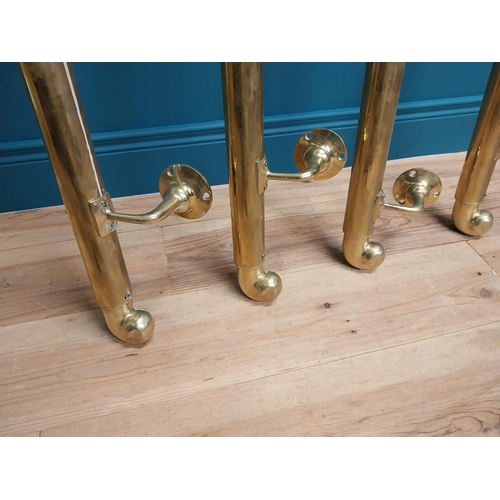 218 - Set of four good quality brass hand rails {148cm L}. SOLD A040423