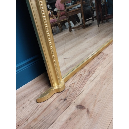 221 - Good quality gilt over mantle mirror {114cm H x 124 cm W}