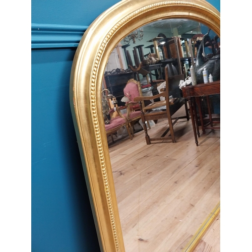 221 - Good quality gilt over mantle mirror {114cm H x 124 cm W}