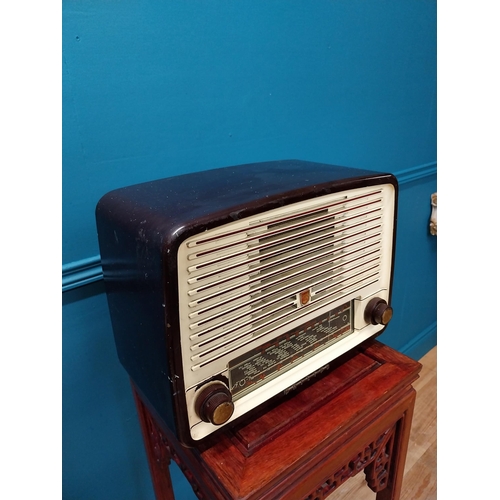 240 - Early 20th C. Philips Bakelite radio with original back {28cm H x 37cm W x 19cm D}