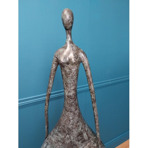 250 - Exceptional quality contemporary bronze sculpture of Nude Lady {60 cm H x 39 cm x 35 cm D.