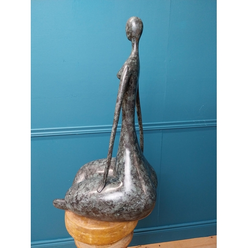 250 - Exceptional quality contemporary bronze sculpture of Nude Lady {60 cm H x 39 cm x 35 cm D.