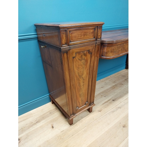 373 - Good quality Regency mahogany pedestal side board raised on tapered legs {111 cm H x 246 cm W x 65 c... 