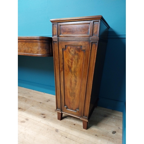 373 - Good quality Regency mahogany pedestal side board raised on tapered legs {111 cm H x 246 cm W x 65 c... 