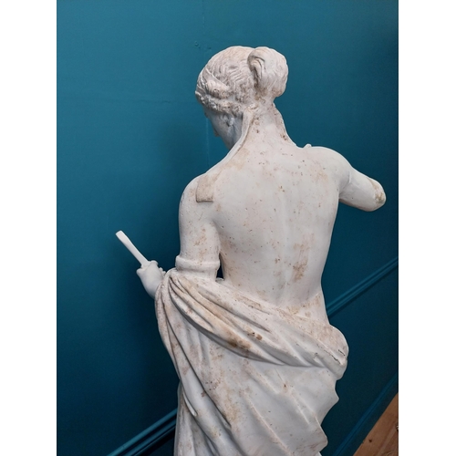 44 - Early 20th C. plaster statue of Venus {89 cm H x 41 cm W x 34 cm D}.