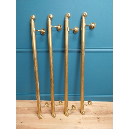 218 - Set of four good quality brass hand rails {148cm L}. SOLD A040423