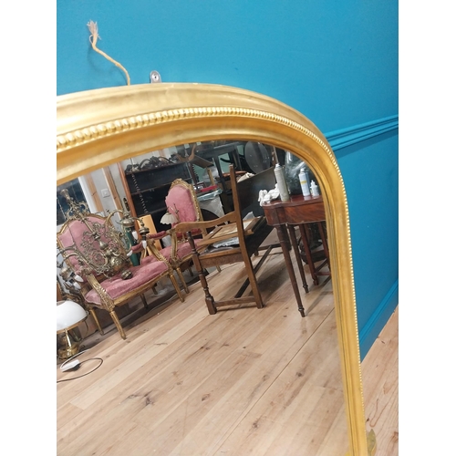 221 - Good quality gilt over mantle mirror {114cm H x 124 cm W}