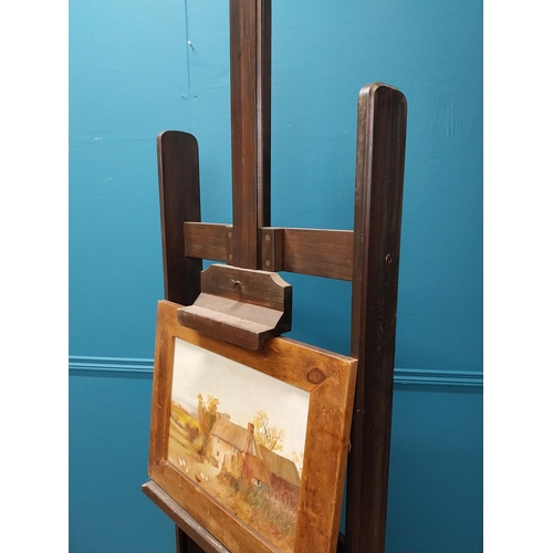 294 - Early 20th C. mahogany Artist easel {265 cm H x 58 cm W x 59 cm D}.