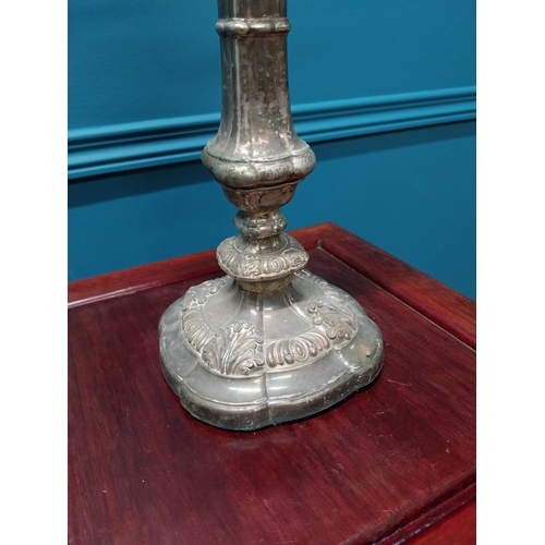 184 - 19th C. silverplated candelabra {61 cm H x 48 cm W x 15 cm D}.