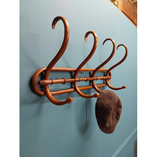 190 - Bentwood hat and coat wall hanger. {38 cm H x 73 cm W x 20 cm D}.