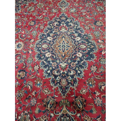 180 - Decorative hand knotted Persian carpet square {390 cm L x 295 cm W}.