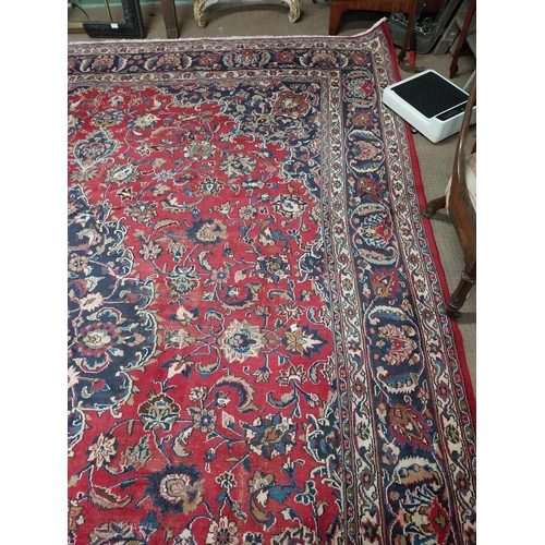 180 - Decorative hand knotted Persian carpet square {390 cm L x 295 cm W}.