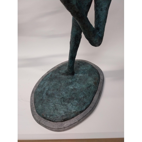 187 - Contemporary bronze sculpture of The Acrobats {105 cm H x 110 cm W x 58 cm D}.