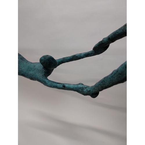 187 - Contemporary bronze sculpture of The Acrobats {105 cm H x 110 cm W x 58 cm D}.