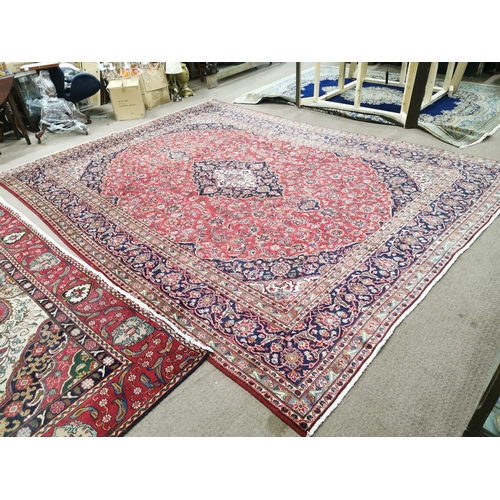 331 - Decorative hand knotted Persian carpet square {374 cm L x 292 cm W}.