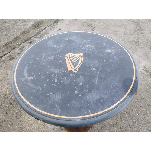 28 - PROTOTYPE- Rare cast iron Guinness pub - bar - restaurant - cafe outdoor tables with inlaid marble t... 