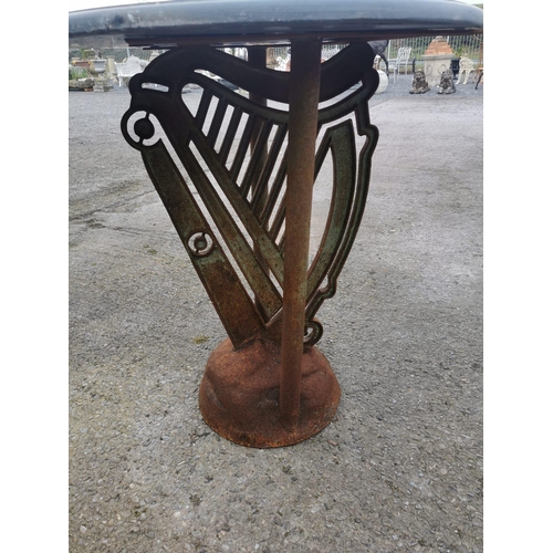 28 - PROTOTYPE- Rare cast iron Guinness pub - bar - restaurant - cafe outdoor tables with inlaid marble t... 