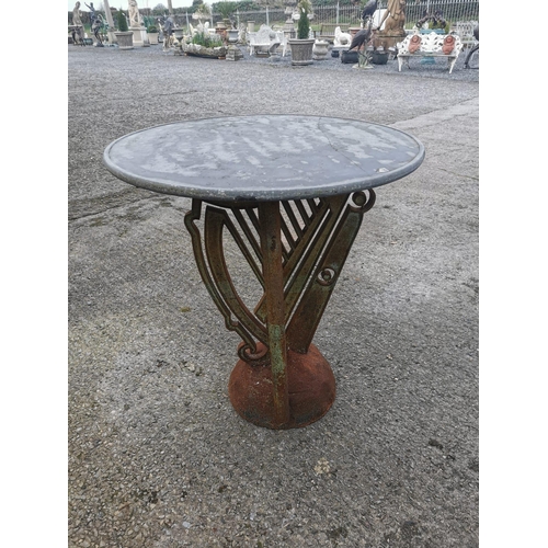 30 - PROTOTYPE- Rare cast iron Guinness pub - bar - restaurant - cafe outdoor tables with inlaid marble t... 