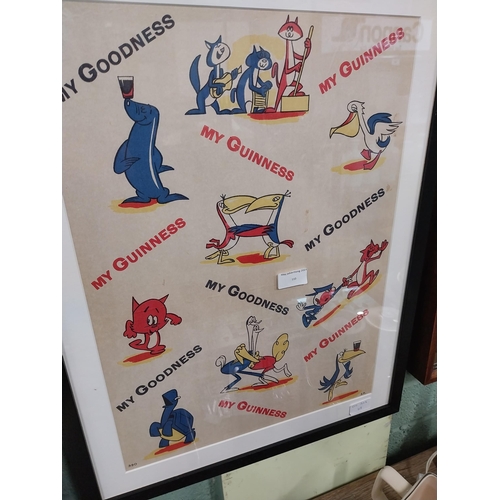 110 - My Goodness My Guinness framed wrapping paper. {61 cm H x 47 cm W}.