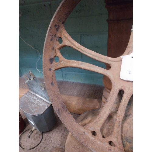 152 - 19th C.  Cast iron fan bellows - Doyle of Wexford. {74 cm H x 41 cm W x 18 cm D}.