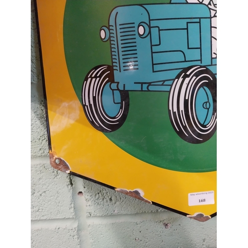 168 - Michelin Tyres enamel advertising sign. {59 cm H x 45 cm W}.