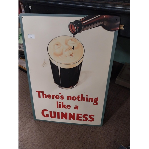 2 - Tin plate There's nothing like a Guinness advertising sign. {70 cm H x 50 cm W}.