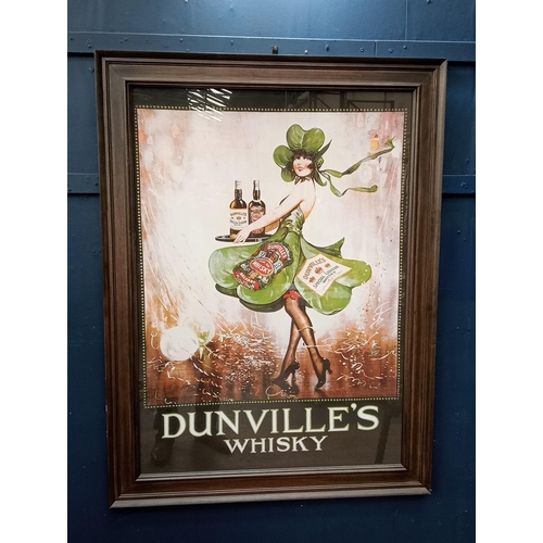25A - Dunvilles whisky framed advertising print {H 120cm x W 90cm}
