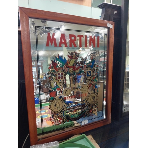 5 - Framed Martini mirror. {62 cm H x 47 cm W}.