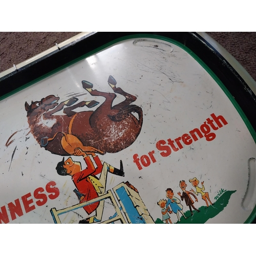 54 - Guinness for Strength Horse tinplate advertising tray. {22 cm H x 35 cm W}