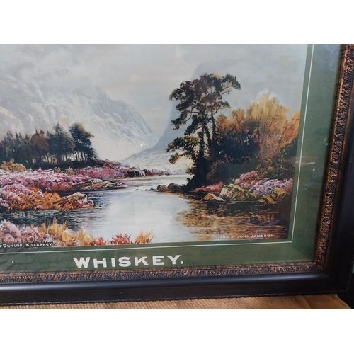 65 - John Jameson Whiskey framed showcard. {53 cm H x 70 cm W}.