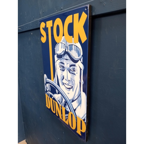 75A - Stock Dunlop enamel sign {H 60cm x W 40cm}