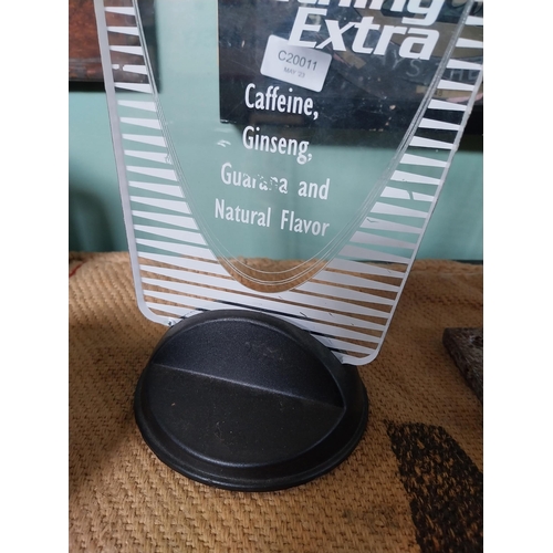 76 - Budweiser Beer Perspex counter light up sign. {31 cm H x 15 cm W}.