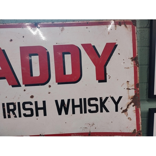 90 - Original Paddy Old Irish Whiskey enamel advertising sign. {71 cm H x 122 cm W}.