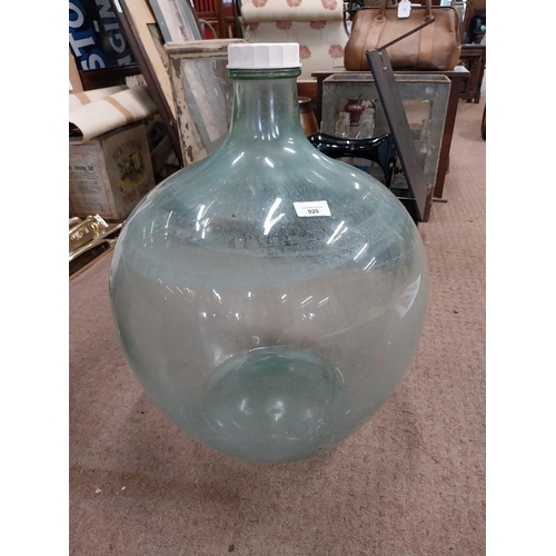 920 - Early 20th C. glass carboy. {59 cm H x 40 cm Diam}