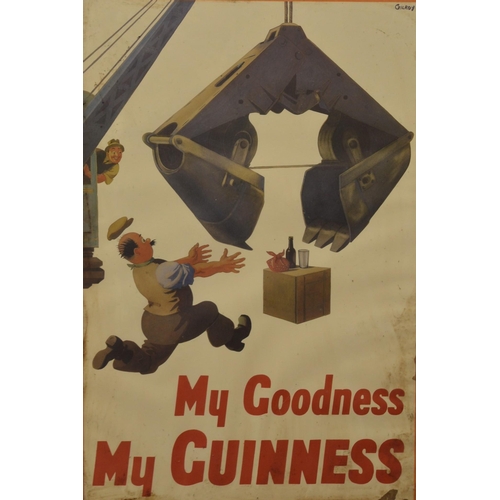 1023 - My Goodness my Guinness framed advertisement {84cm H x 59cm W}