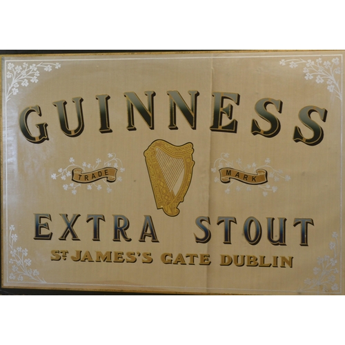 140A - Guinness Extra Stout St. James's  Gate advertising mirror {84cm H x 114cm W}