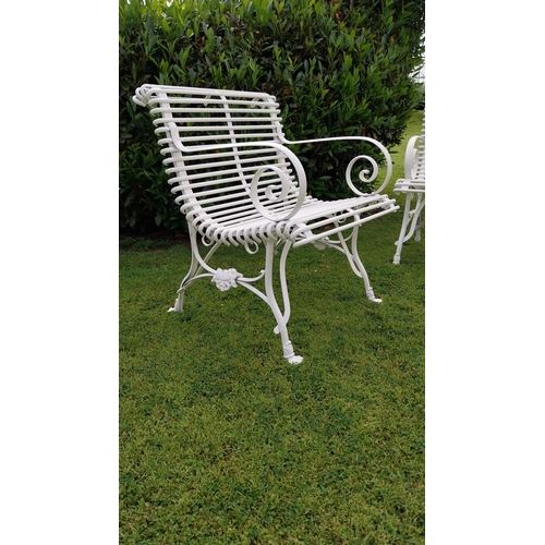 10 - Pair of exceptional quality hand forged wrought iron Arras style arm chairs {80 cm H x 65 cm W x 66 ... 