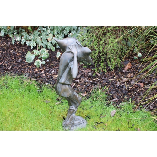 38 - Bronze figure of a Pixie {H 71cm x W 38cm x D 22cm }