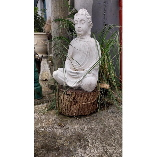 51 - Composition statue of a Budha {90 cm H x 52 cm W x 35 cm D}.