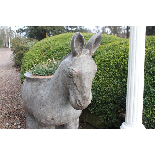 55 - Carved stone planter in the form of a foal {H 110cmx W 42cm x D 110cm }