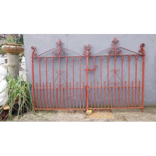 58 - Pair of 19th C. wrought iron entrance gates {132 cm H x 110 cm W}.