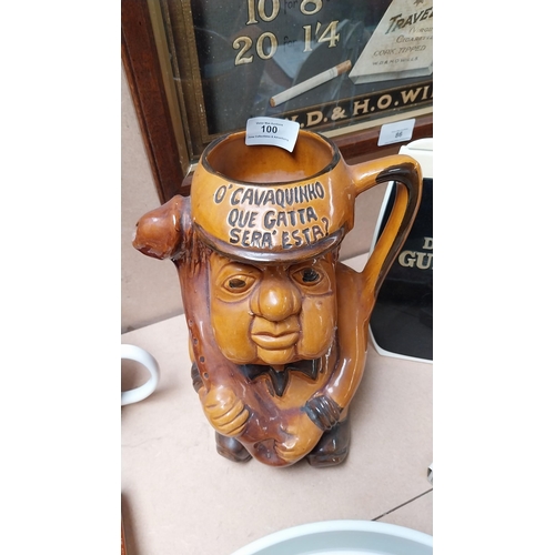 100 - Spanish O'Cavaquinho Que Gatta Sera Esta Novelty ceramic water jug. {24 cm H x 19 cm W x 17 cm D}.