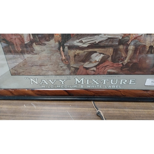 1041 - Player's Navy Mixture framed showcard. {45 cm H x 55 cm W}.