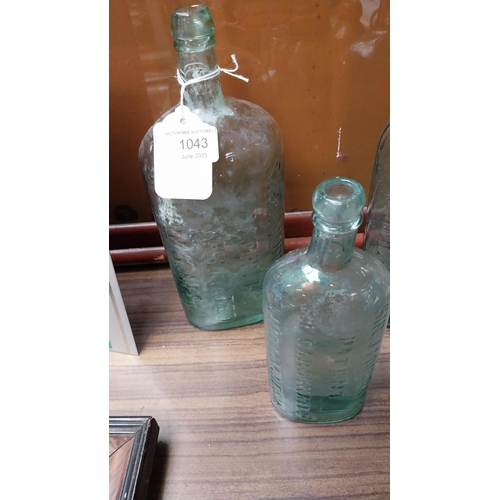 1043 - Three 19th C. bottles - Sir J Murray Fluid Magnesia.{25 cm H to 21 cm H}.