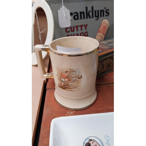 113 - Arthur A Wood  Football Cup Mug. {12cm H}.