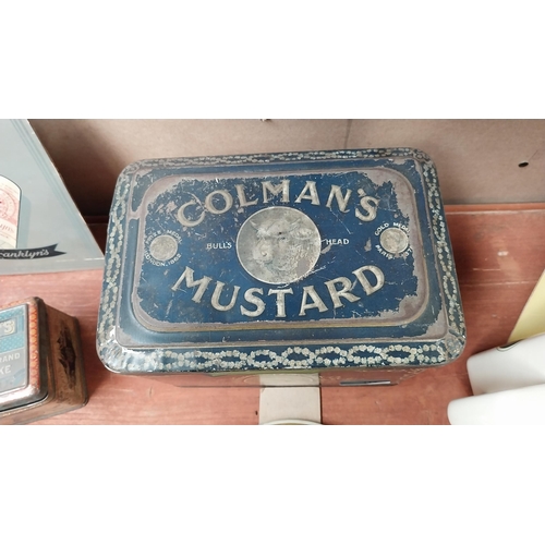 117 - Coleman's mustard advertising tin {13cm H x 22cm W x16cm D}.